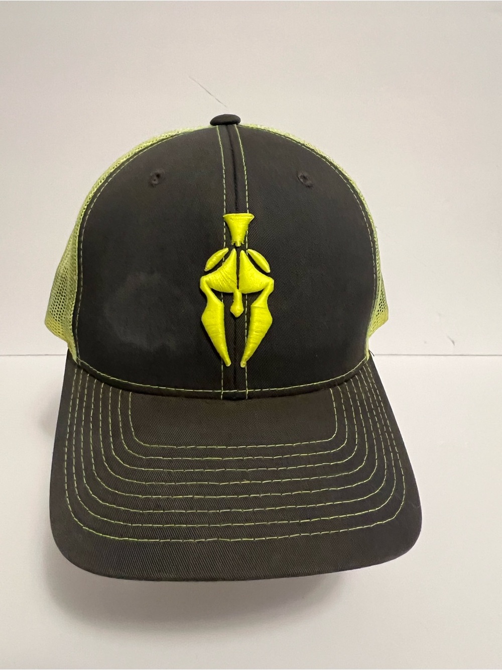 Kryptek Richardson 112 Trucker Hat Black Neon Yellow Mesh Snapback Hunting Cap